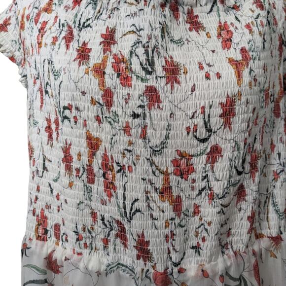 CeCe floral smocked chiffon maxi dress 7439903 - Picture 3 of 6